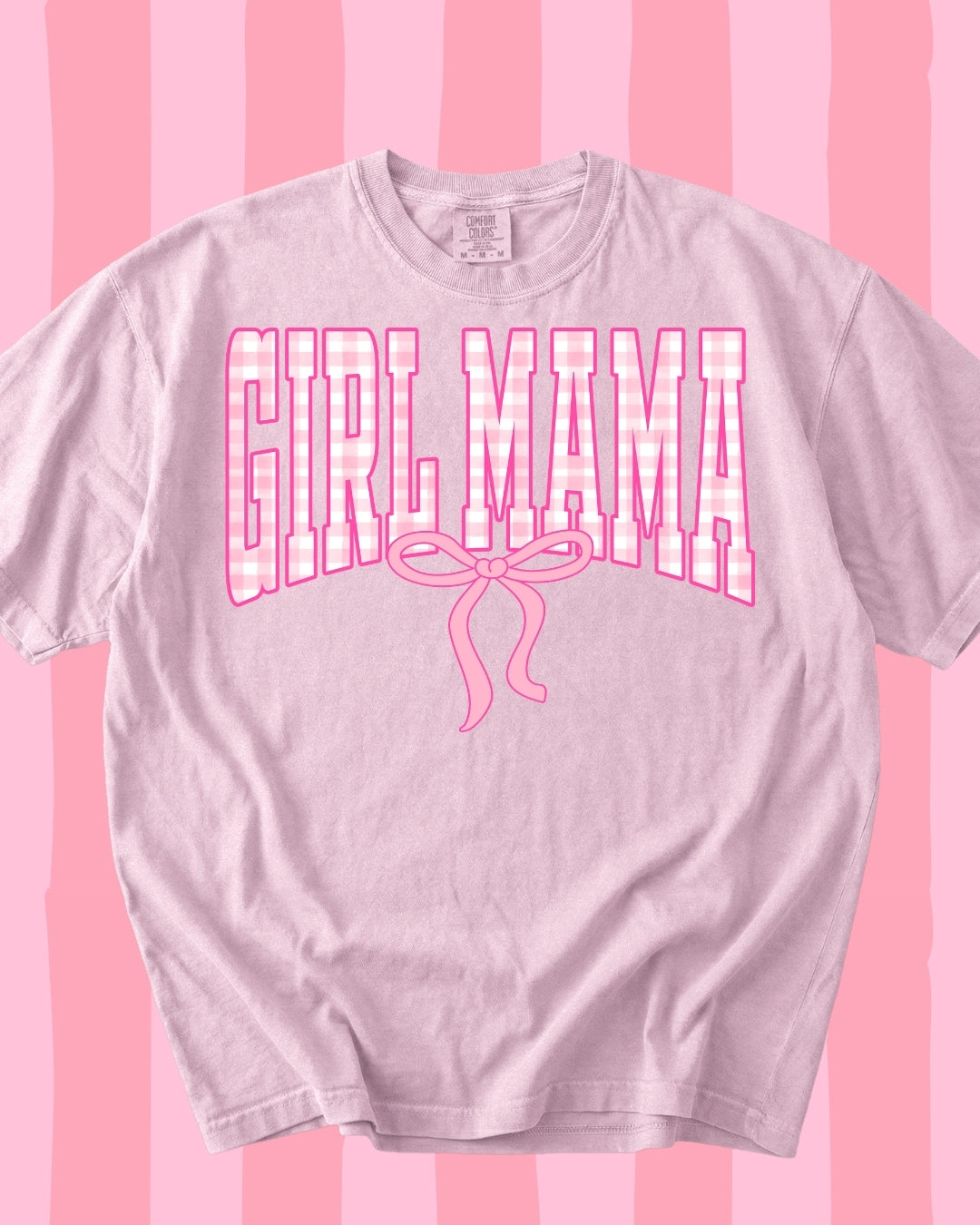 Pink Gingham Girl Mama 🎀