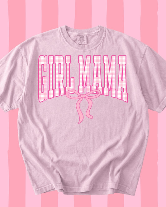 Pink Gingham Girl Mama 🎀