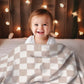 Kids Checkered Pattern Soft Throw Blanket