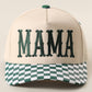 MAMA Embroidered Checkered Brim Trucker Hat